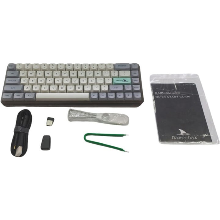 Клавіатура бездротова MOTOSPEED Darmoshark K5 Gateron Yellow Pro Switch Light Gray (DMK5LGYPRO)