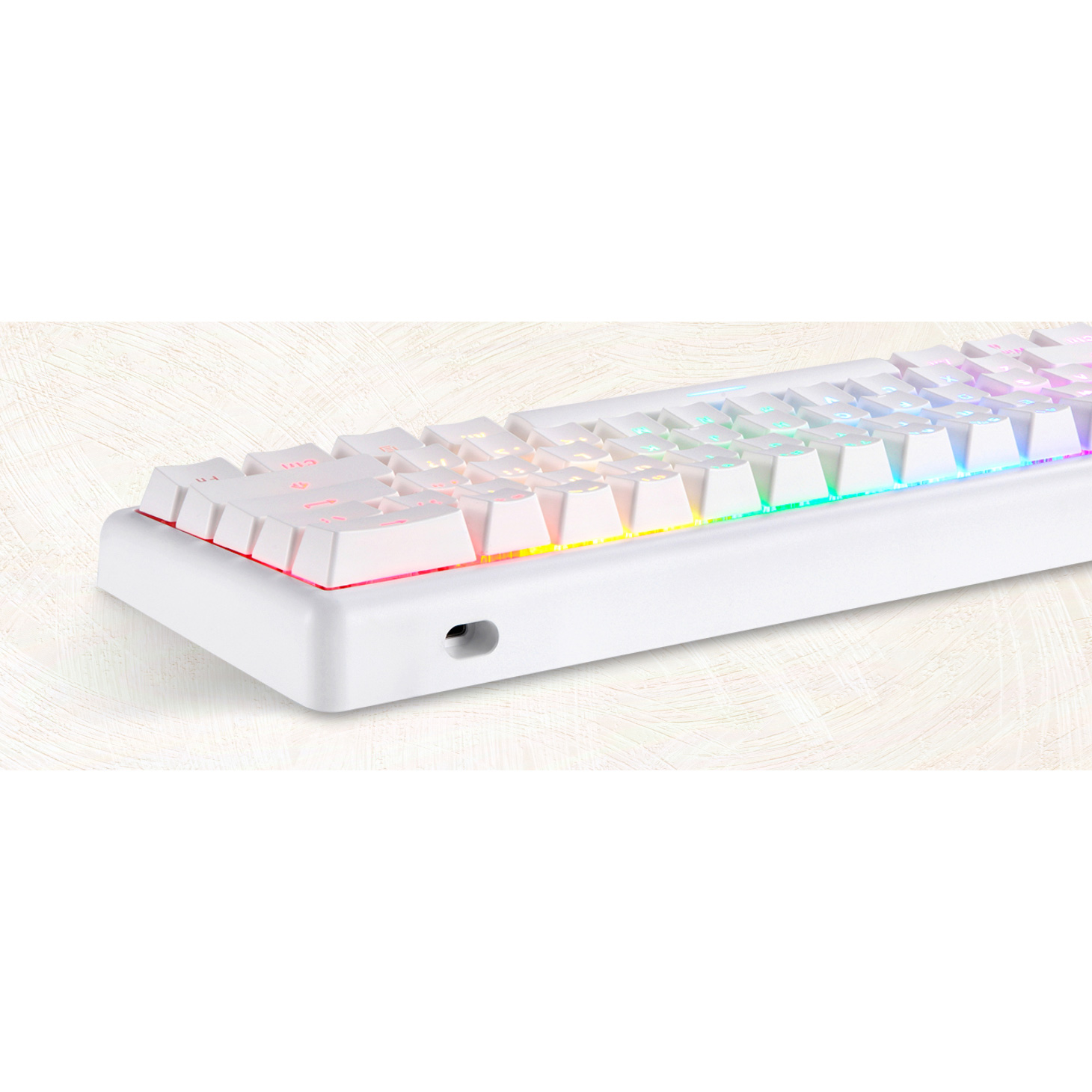 Клавіатура бездротова MOTOSPEED SK66 Gateron Red Switch White (MTSK66WMR)