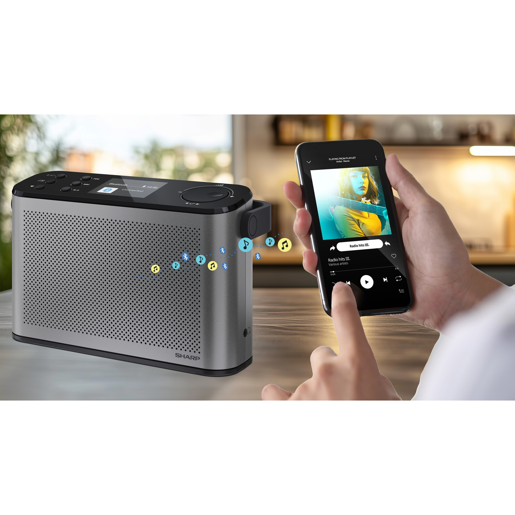Портативный радиоприёмник SHARP DR-P540 Storm Gray