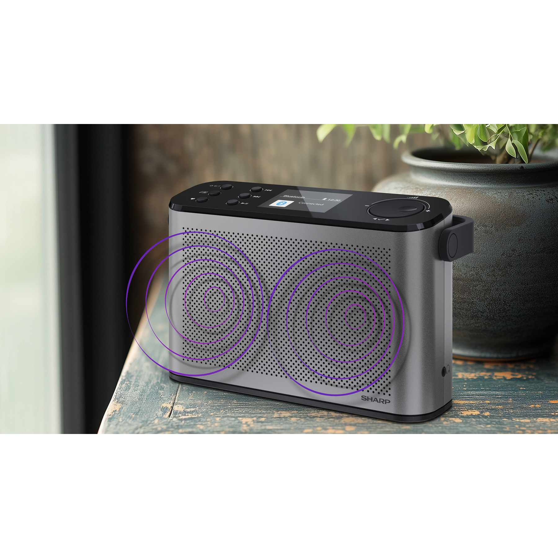 Портативный радиоприёмник SHARP DR-P540 Storm Gray