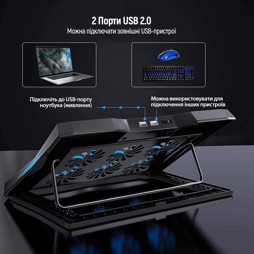 Подставка для ноутбука COLORWAY Cooling Laptop Q3