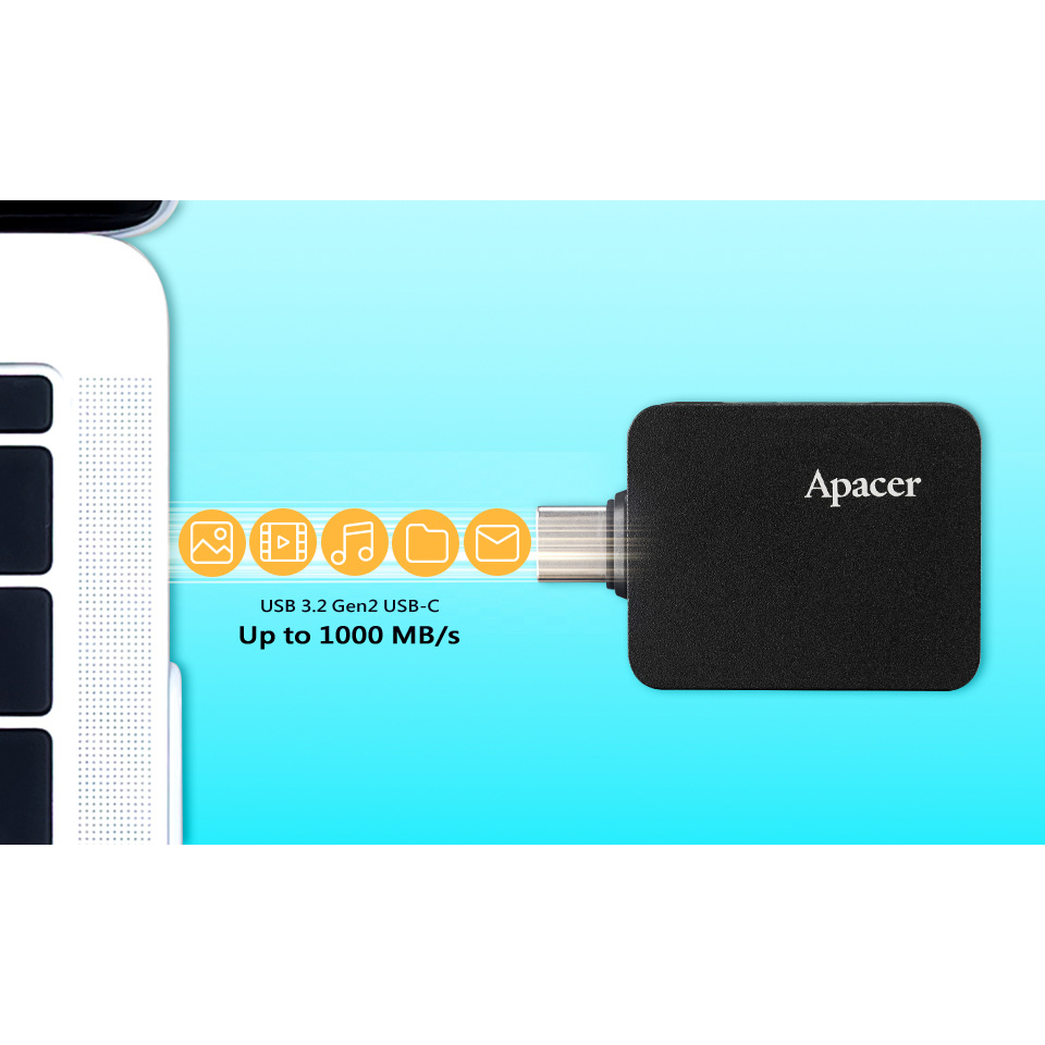 Портативний SSD диск APACER AS714 512GB USB3.2 Gen2 (AP512GAS714B-1)
