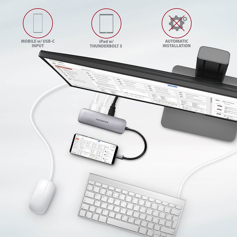 Порт-реплікатор AXAGON 5-in-1 SuperSpeed USB-C Combo Hub
