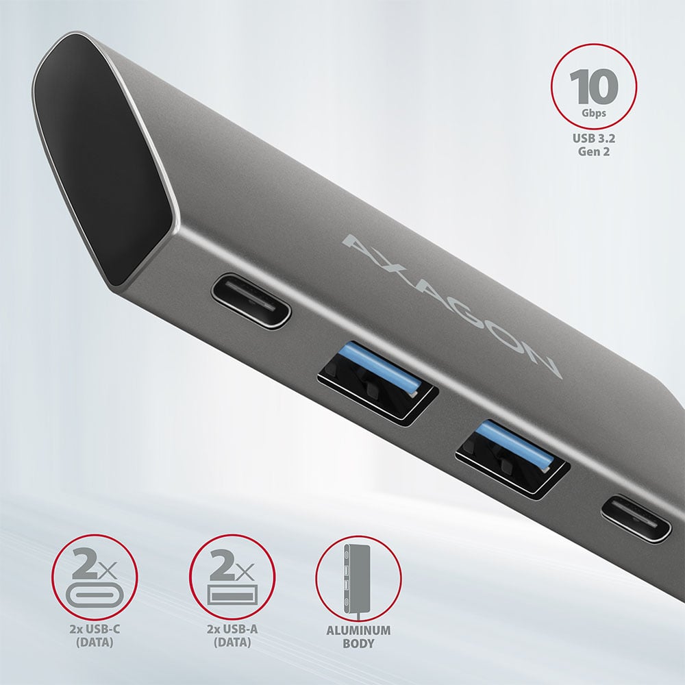 USB-хаб AXAGON 4-Port SuperSpeed USB-C 10Gbps Speedster Hub