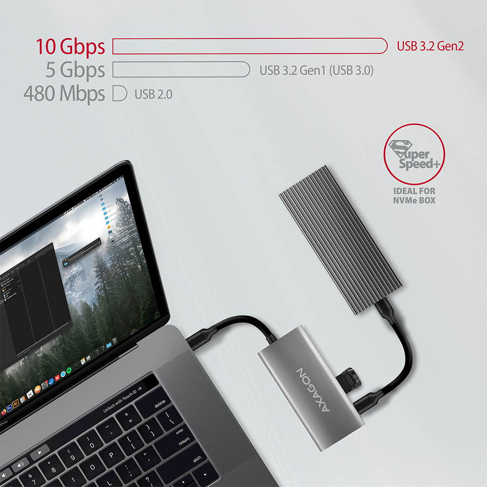 USB-хаб AXAGON 4-Port SuperSpeed USB-C 10Gbps Speedster Hub