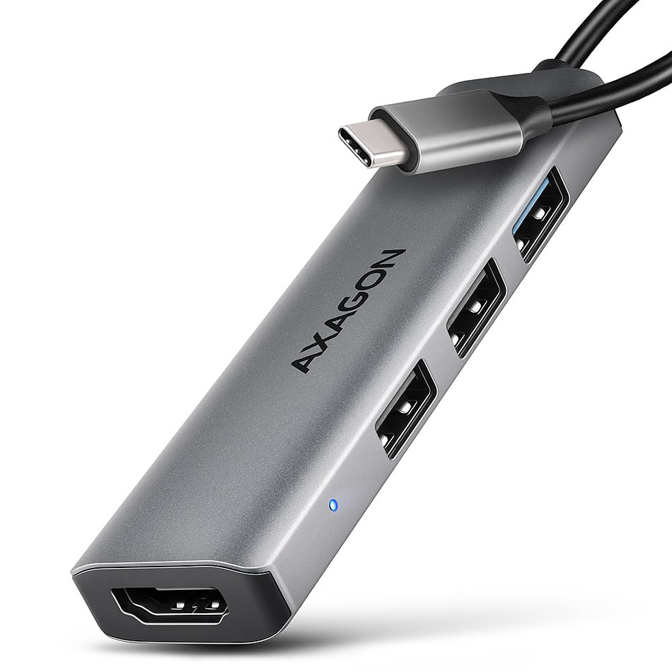 Порт-реплікатор AXAGON 4-in-1 USB-C 5Gbps Starter Hub
