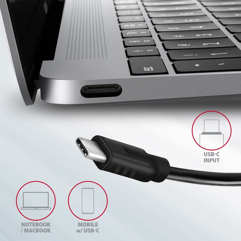 Порт-реплікатор AXAGON 5-in-1 SuperSpeed USB-C 10Gbps Speedster Hub
