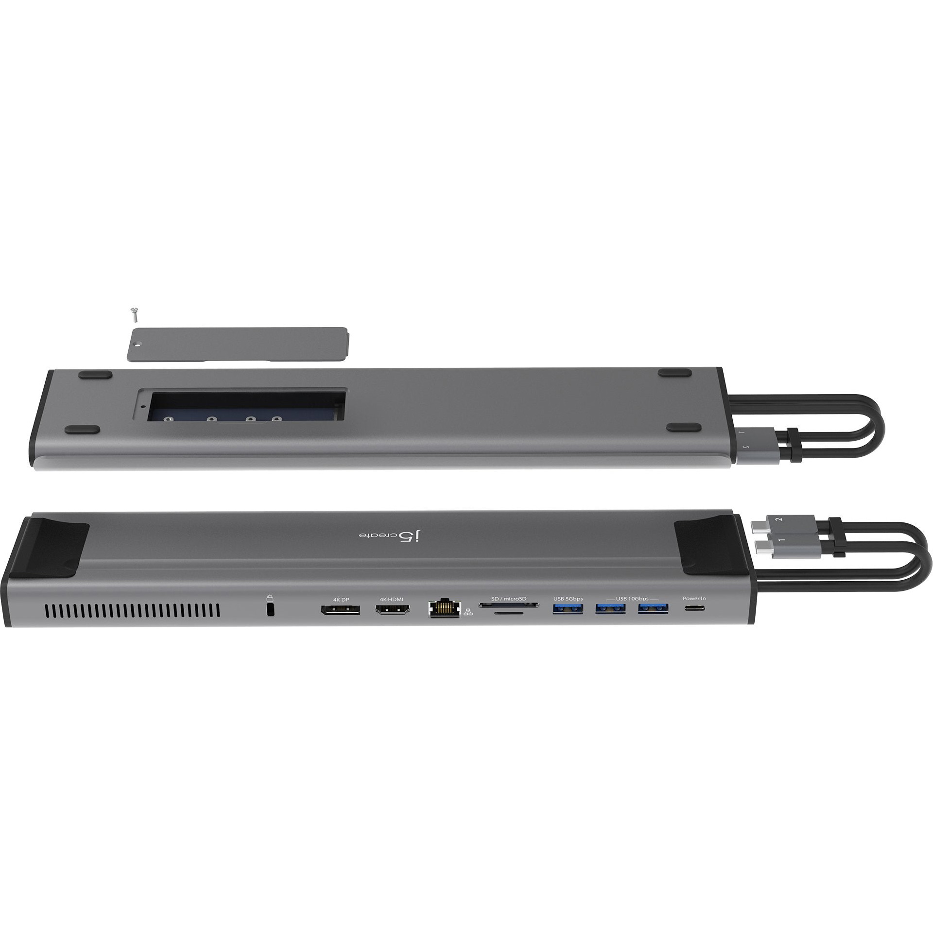 Док-станція J5CREATE 12-in-1 M.2 NVMe USB-C Gen 2 Docking Station (JCD552-N)