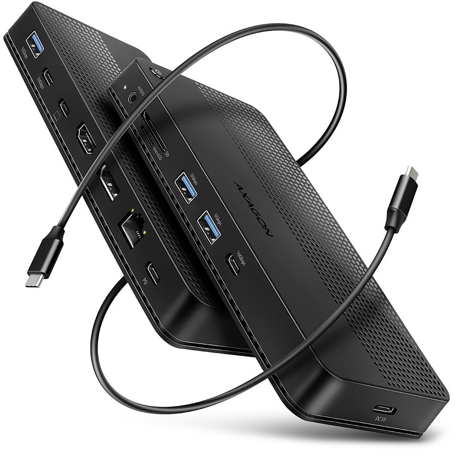 Порт-реплікатор AXAGON 12-in-1 USB4 40Gbps Dual 4K Display Dock