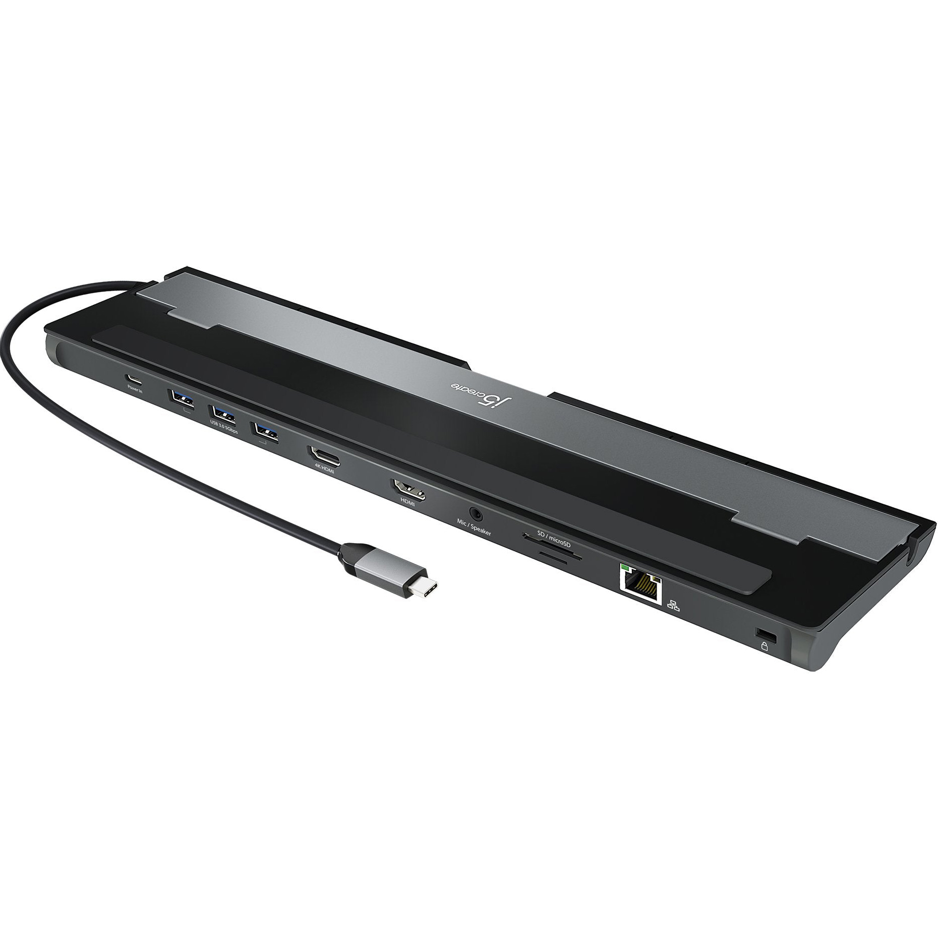 Док-станція J5CREATE 10-in-1 USB-C Dual HDMI Docking Station (JCD542-N)