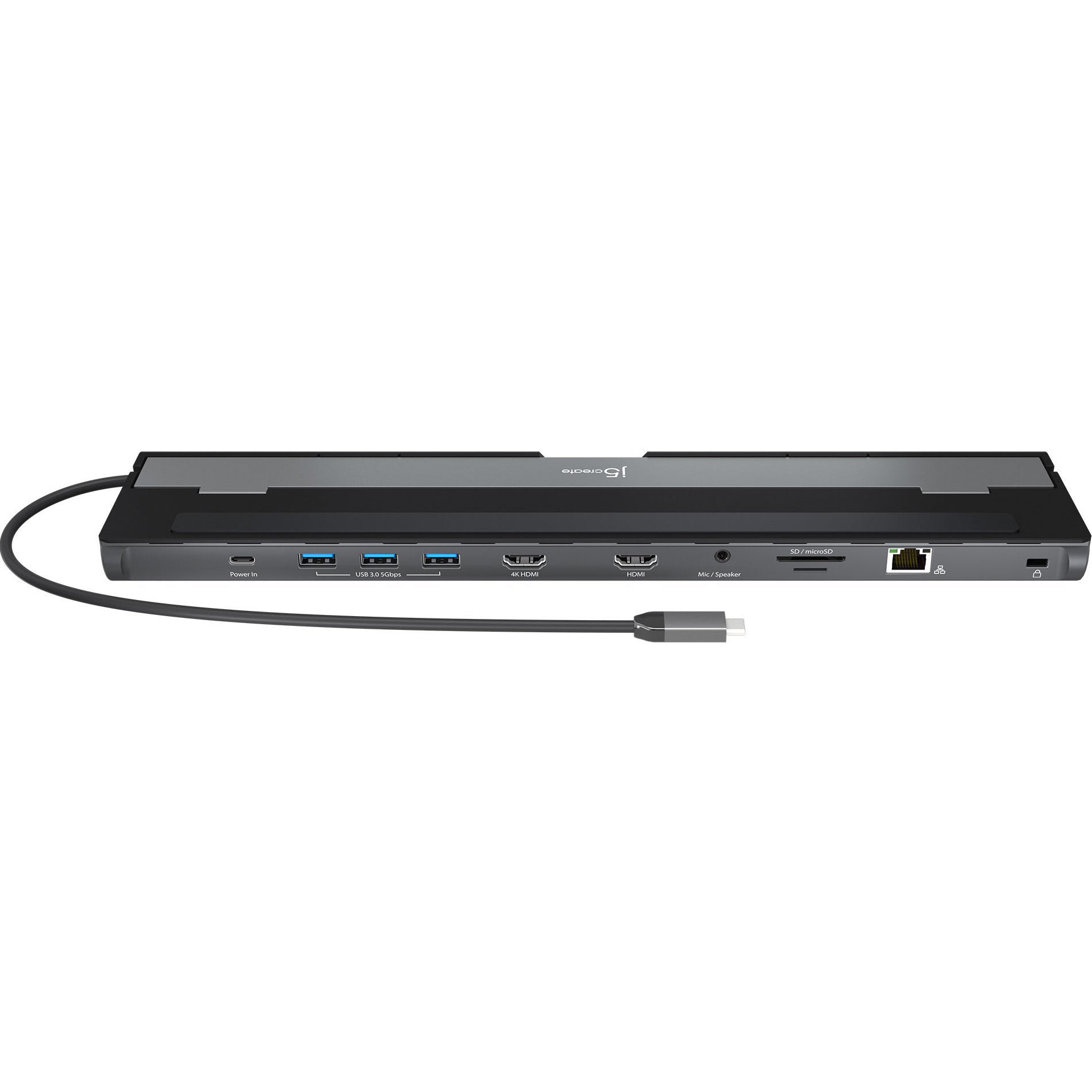 Док-станція J5CREATE 10-in-1 USB-C Dual HDMI Docking Station (JCD542-N)