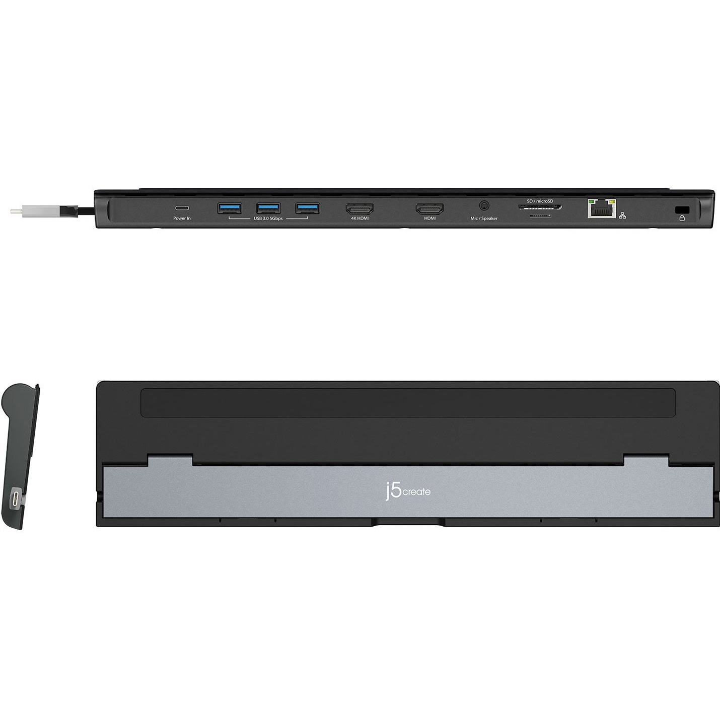 Док-станція J5CREATE 10-in-1 USB-C Dual HDMI Docking Station (JCD542-N)
