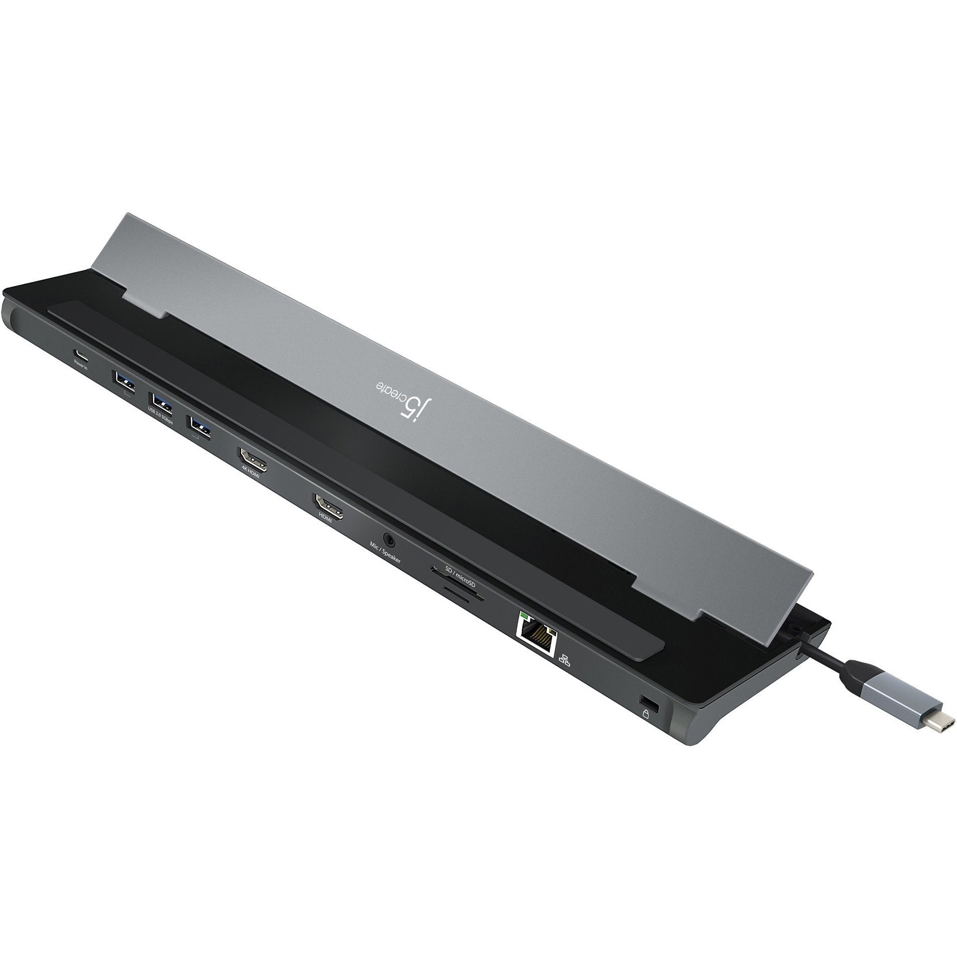 Док-станція J5CREATE 10-in-1 USB-C Dual HDMI Docking Station (JCD542-N)