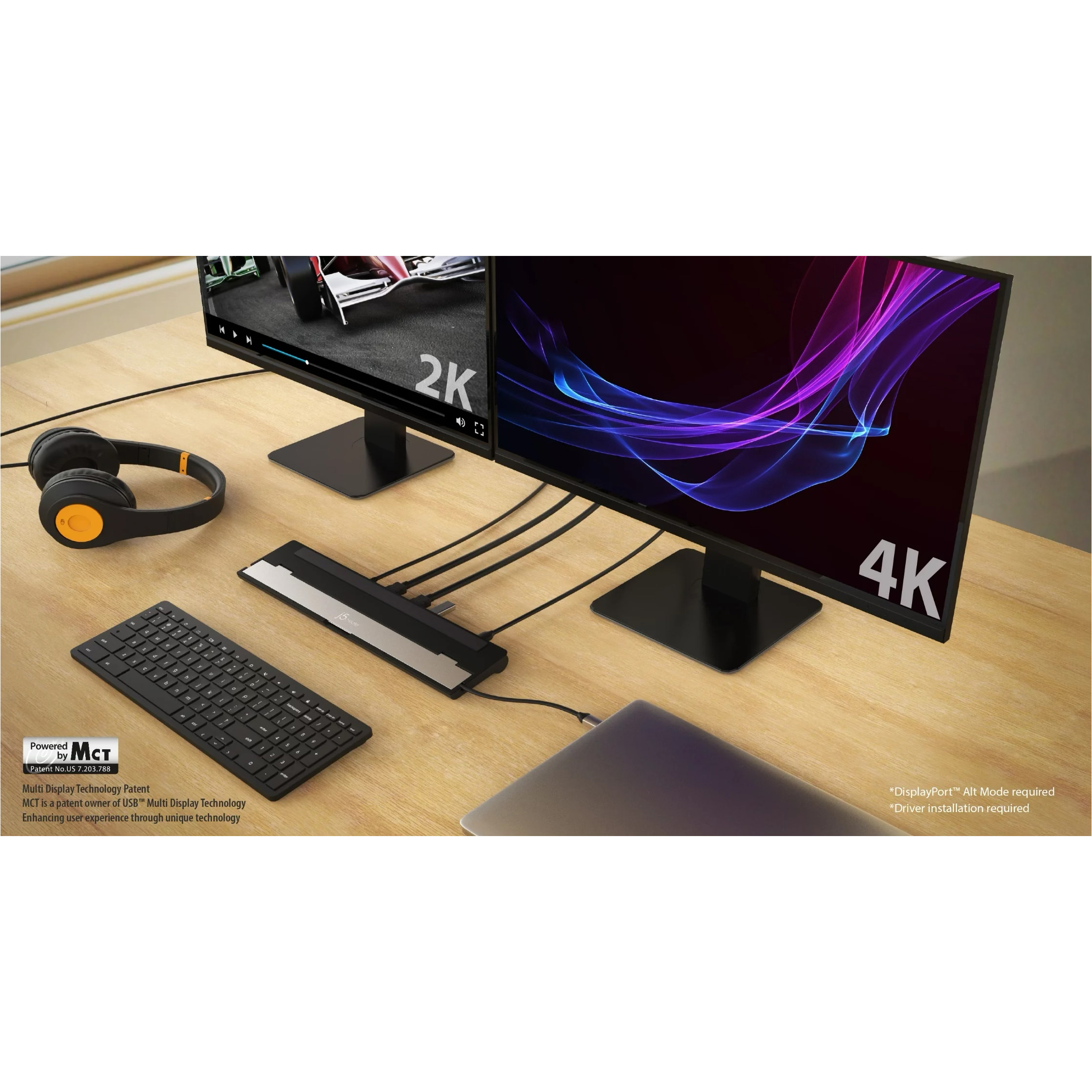 Док-станція J5CREATE 10-in-1 USB-C Dual HDMI Docking Station (JCD542-N)