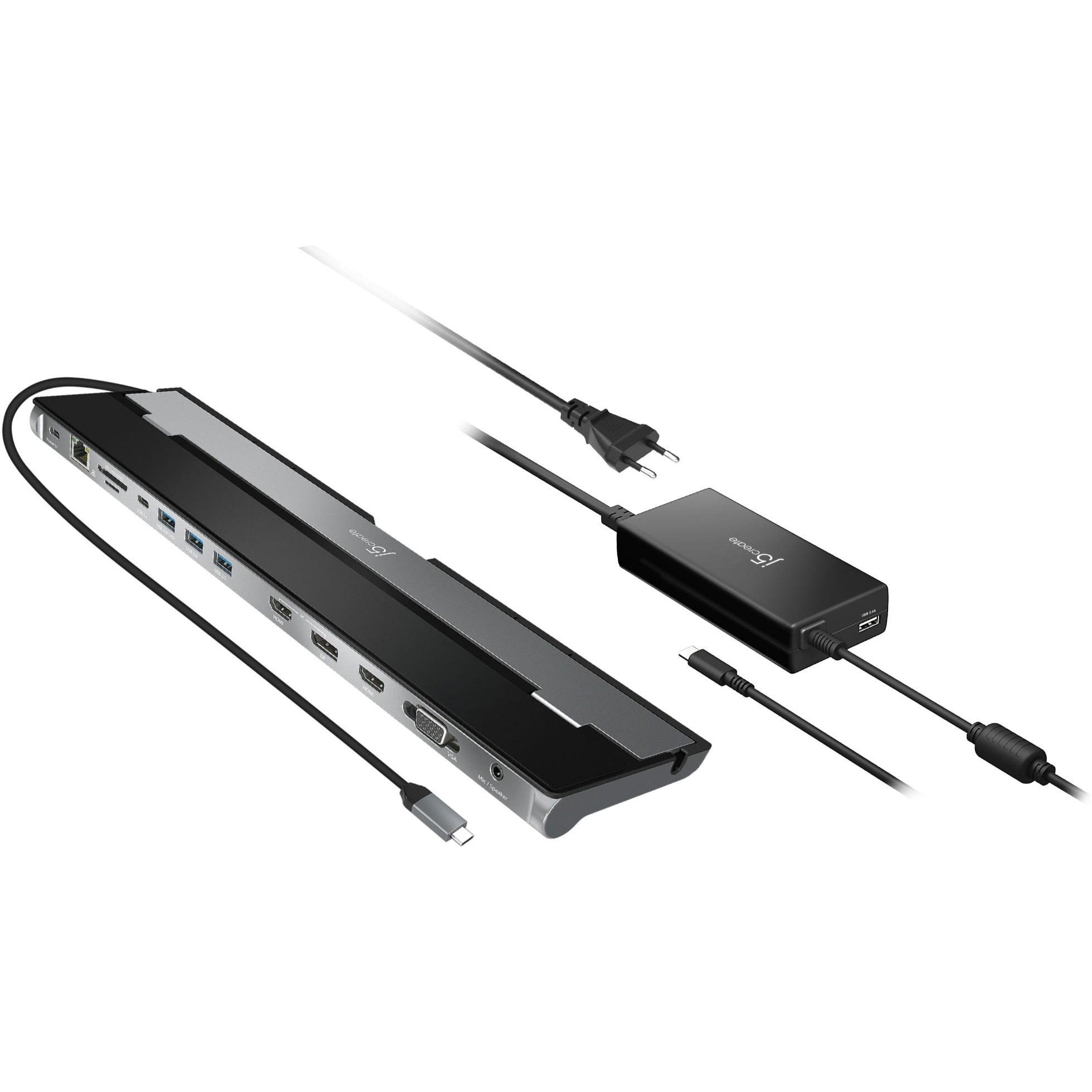 Док-станція J5CREATE 13-in-1 USB-C Triple Display Docking Station w/100W PD Adapter (JCD543P-EN)