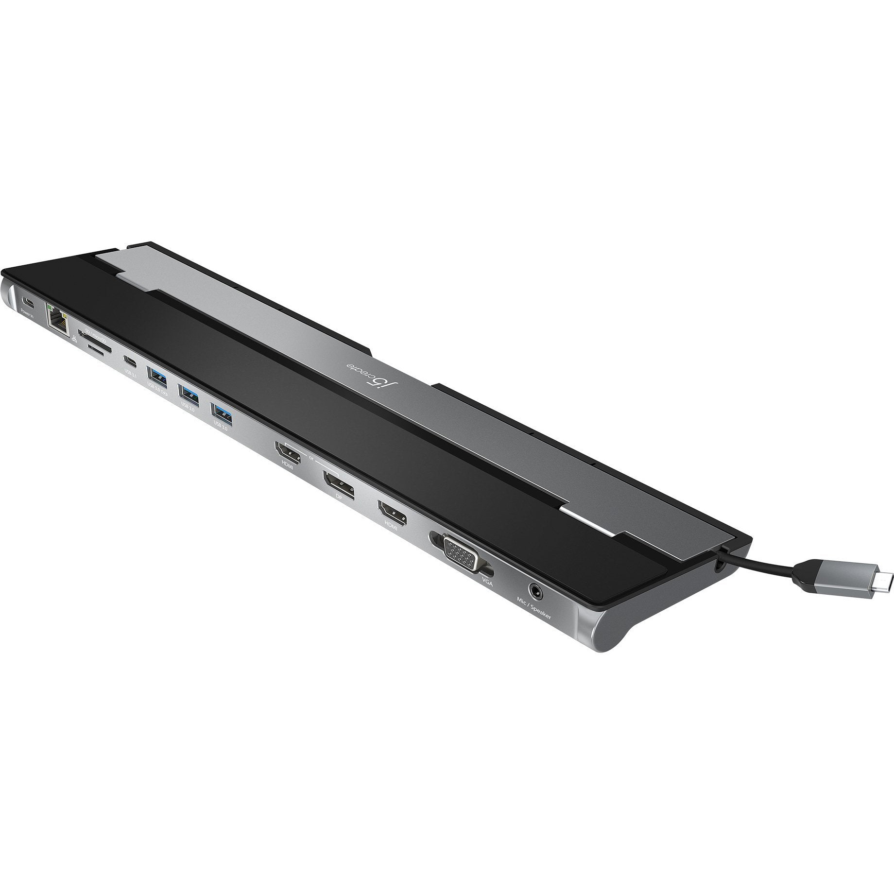 Док-станція J5CREATE 13-in-1 USB-C Triple Display Docking Station w/100W PD Adapter (JCD543P-EN)