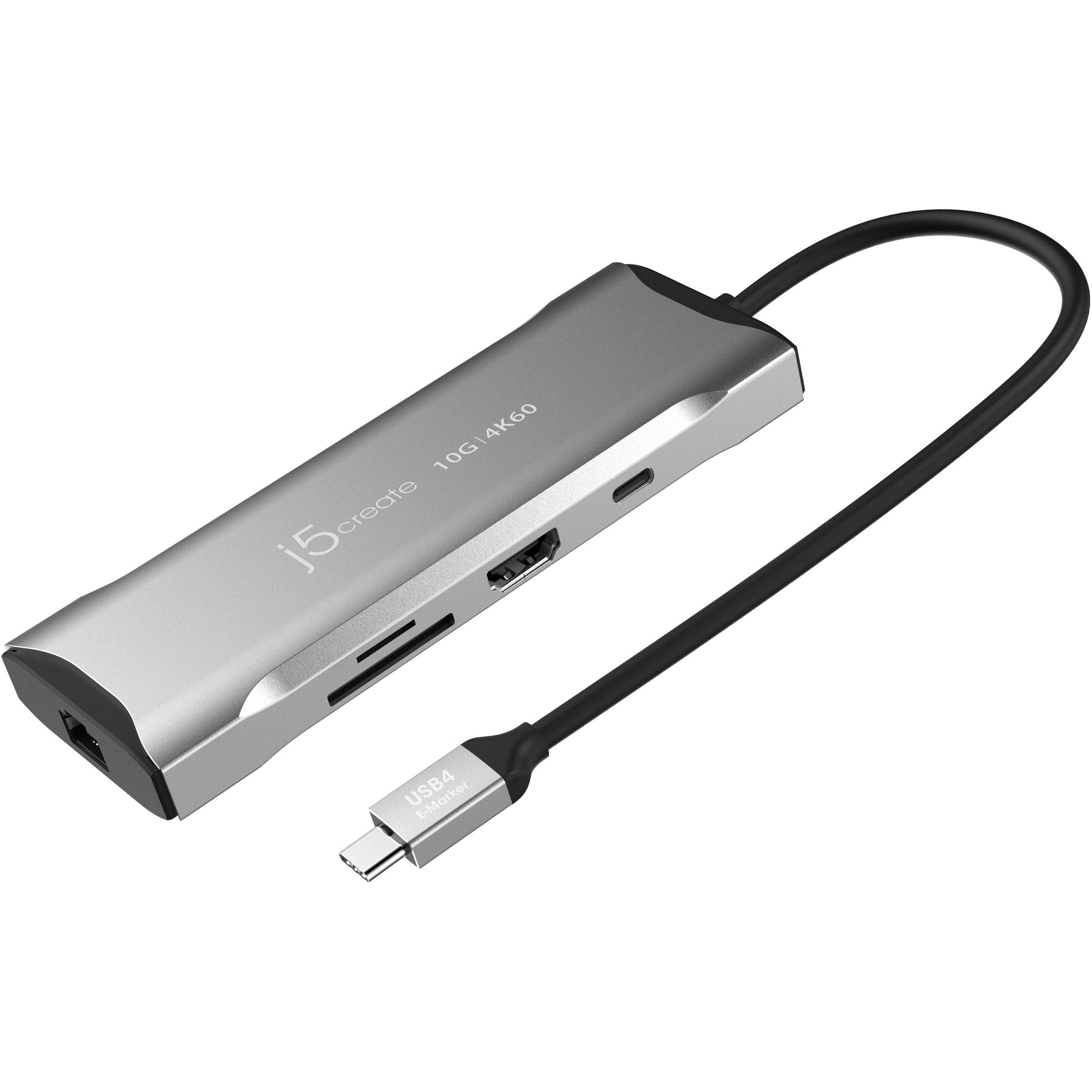 Порт-реплікатор J5CREATE 7-in-1 4K60 Elite USB-C 10Gbps Mini Dock (JCD393-N)