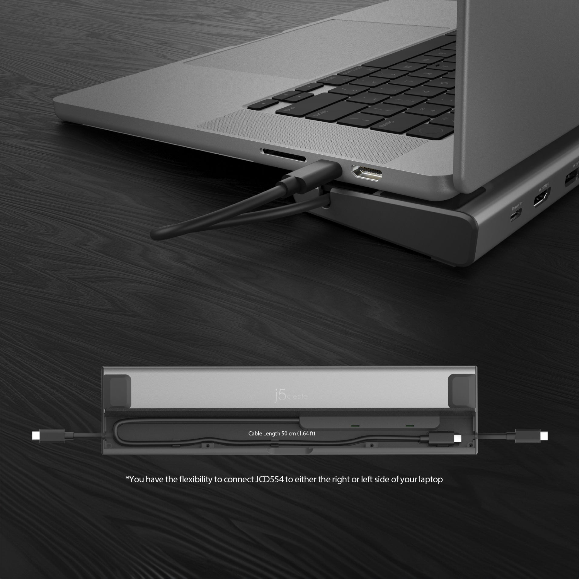 Док-станція J5CREATE 12-in-1 USB4 Triple 4K Display Docking Station (JCD554-N)