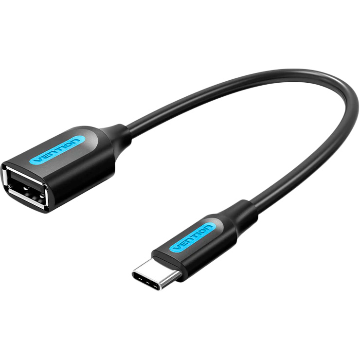 Адаптер VENTION USB 2.0 Type-C - USB AF Black (CCSBB)