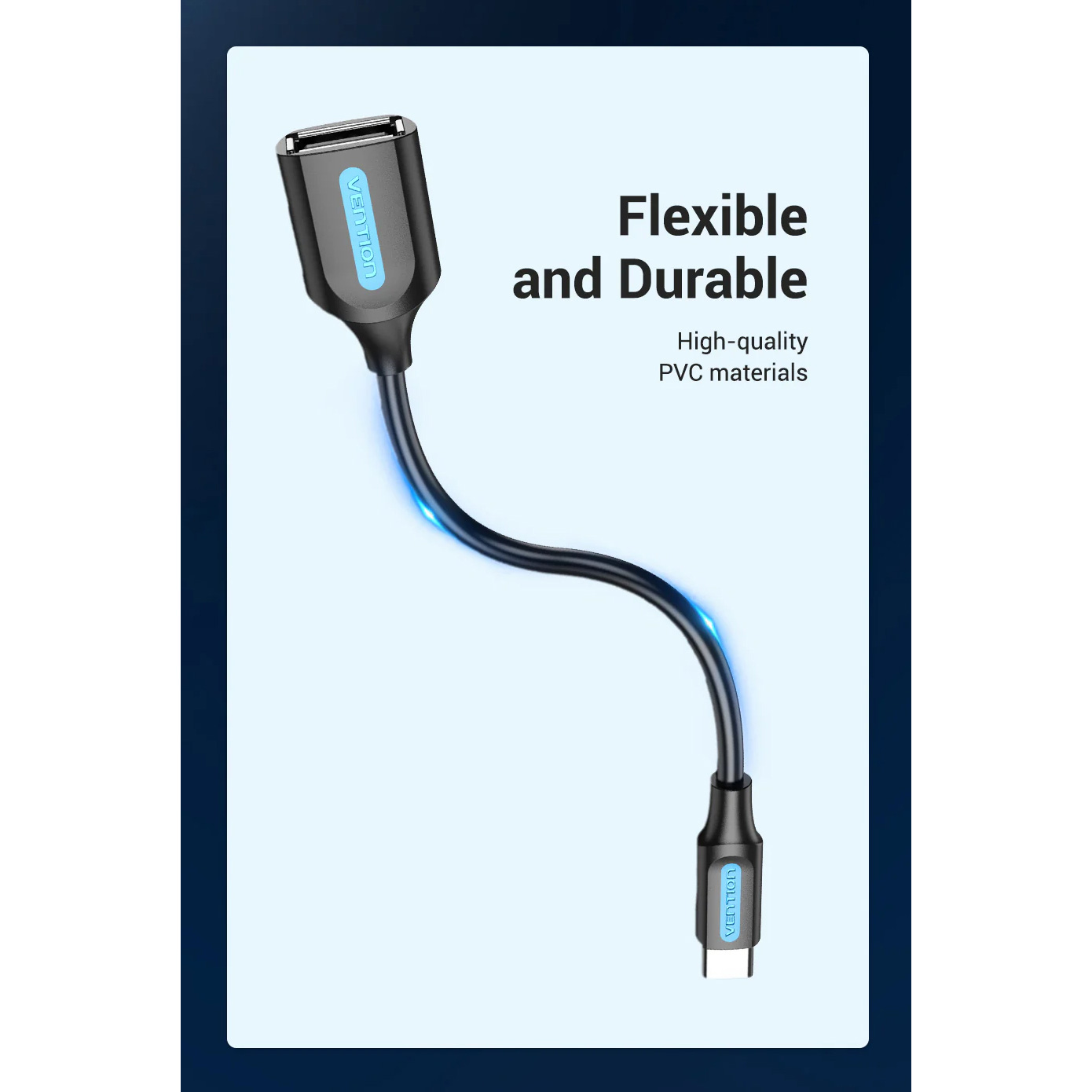 Адаптер VENTION USB 2.0 Type-C - USB AF Black (CCSBB)