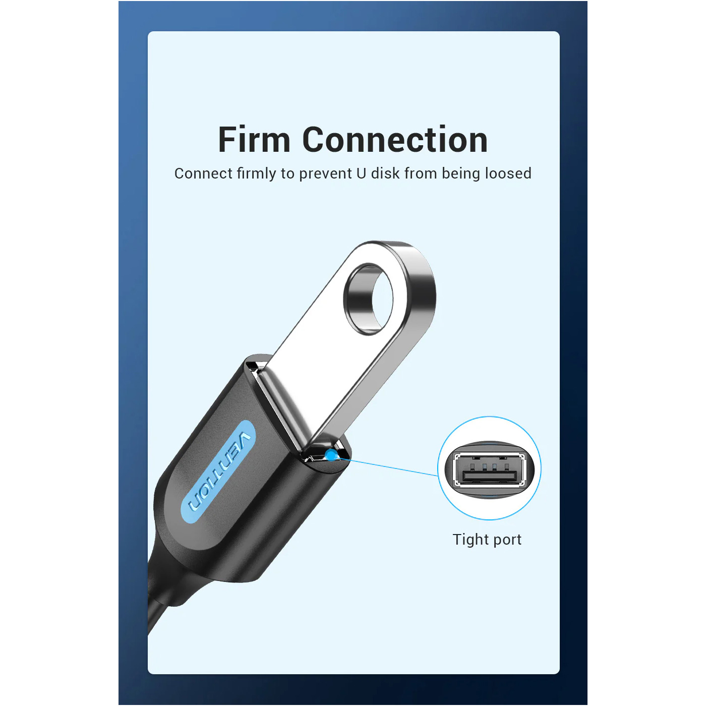 Адаптер VENTION USB 2.0 Type-C - USB AF Black (CCSBB)
