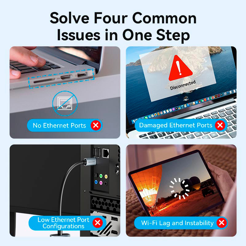 Адаптер VENTION USB Type-C - Ethernet RJ45 1000Mb Gray (CFPHB)