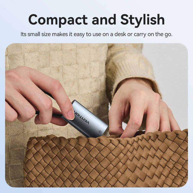 Адаптер VENTION USB Type-C/USB-A - Ethernet RJ45 1000Mb Gray (CFQHB)