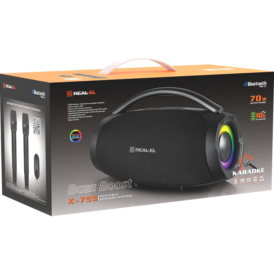 Бумбокс REAL-EL X-755 Black