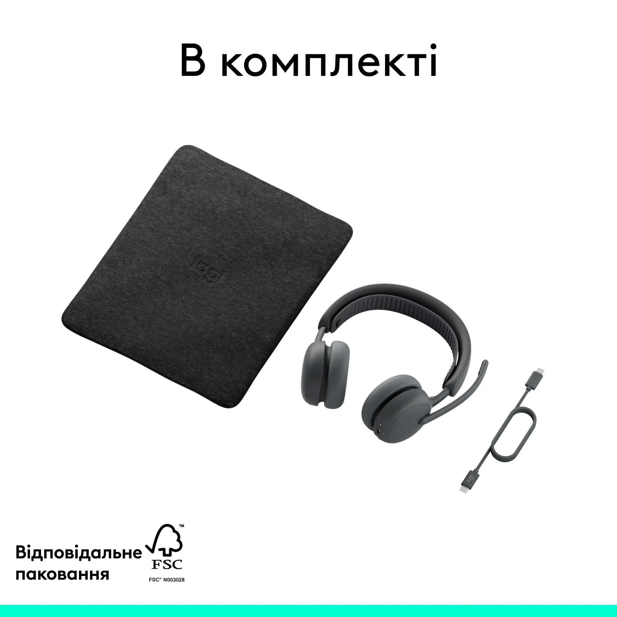 Гарнитура беспроводная LOGITECH Zone Wireless 2 ES Teams Version Bluetooth Graphite (981-001512)