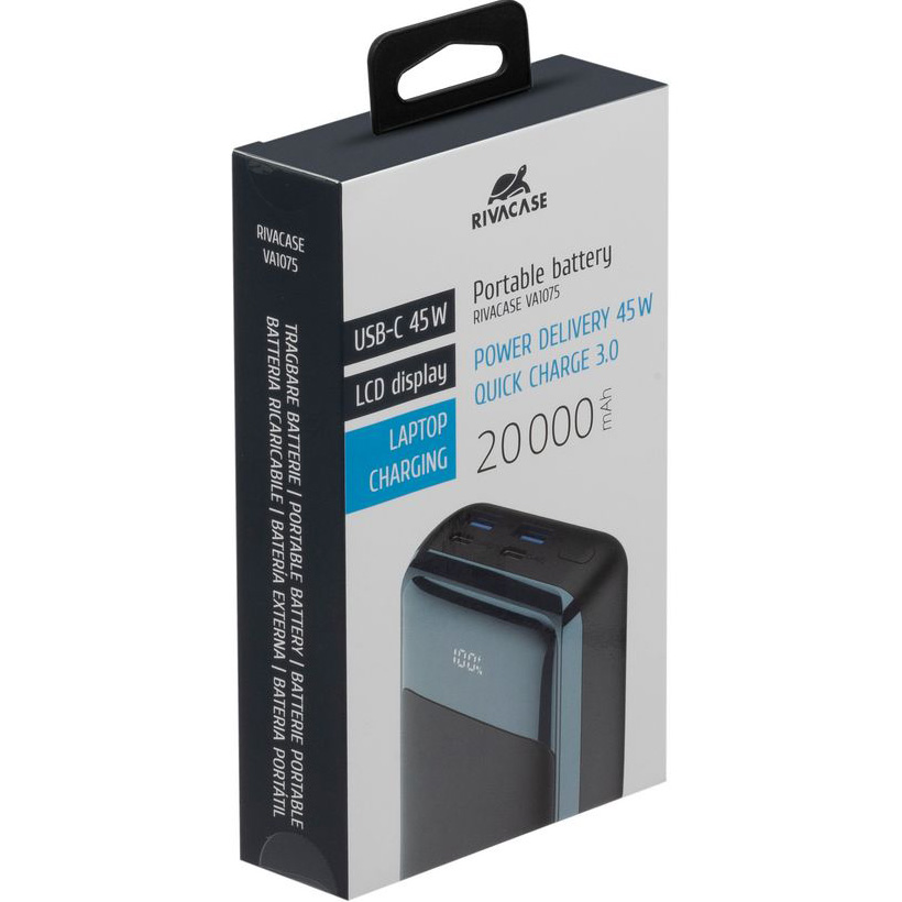 Повербанк RIVACASE Rivapower VA1075 QC/PD 45W 20000mAh