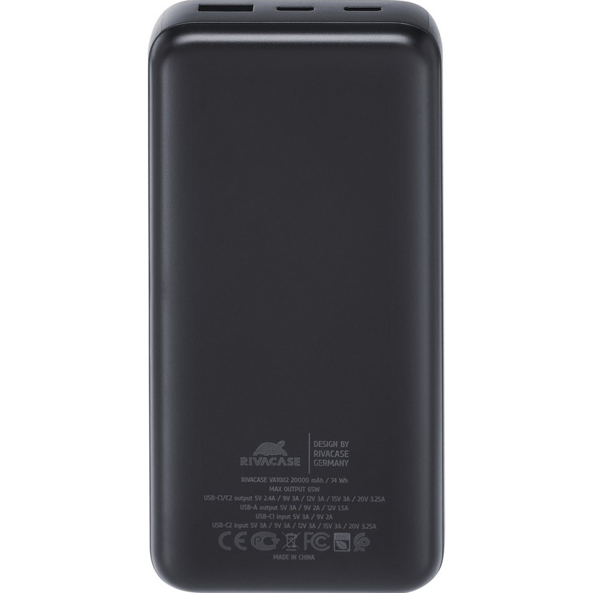 Повербанк RIVACASE Rivapower VA1082 QC/PD 65W 20000mAh