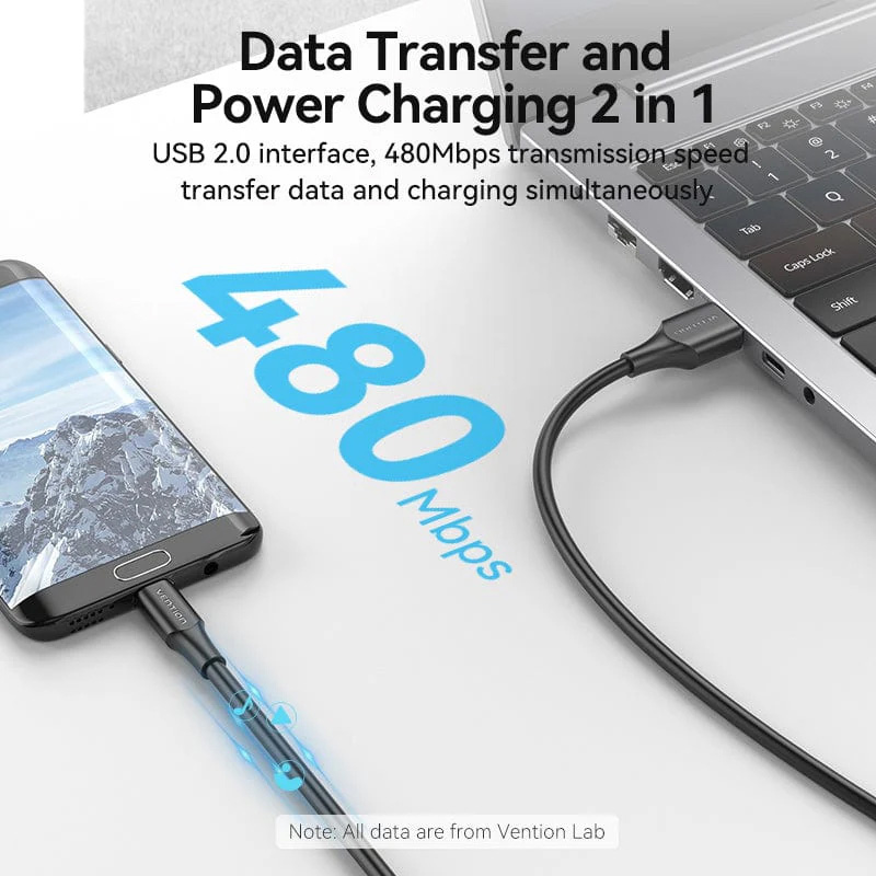 Кабель VENTION USB-A Male to Micro-B Male 2м Black (CTIBH)