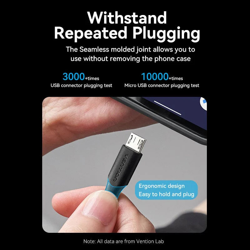 Кабель VENTION USB-A Male to Micro-B Male 1м Black (CTIBF)
