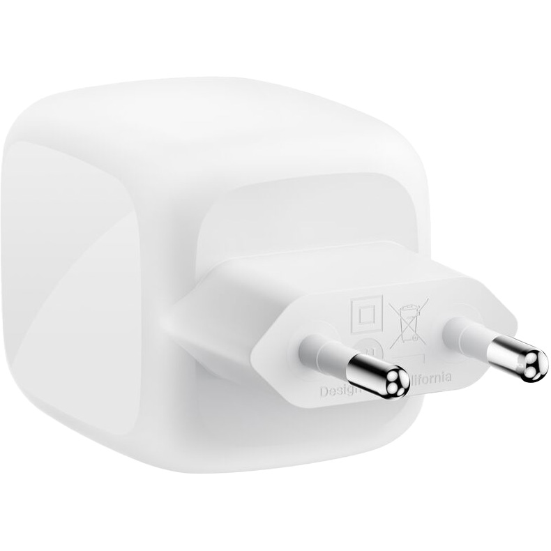 Зарядний пристрій BELKIN Boost Up Charge Pro Dual USB-C GaN Wall Charger 67W White w/Type-C cable (WCH020KQ2MWH-B6)