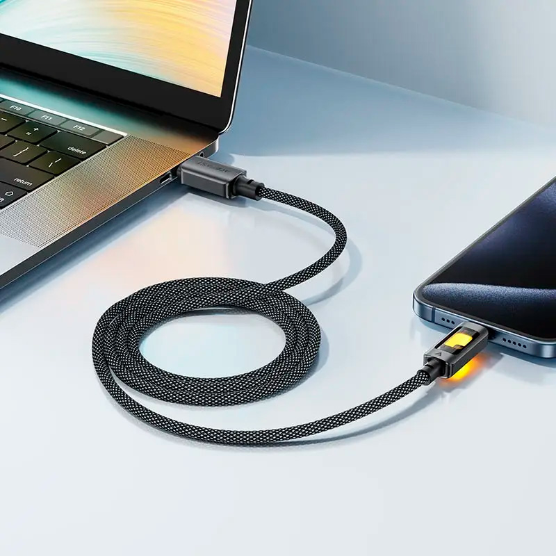 Кабель ACEFAST C21-04 USB-A to USB-C 1.2м Black
