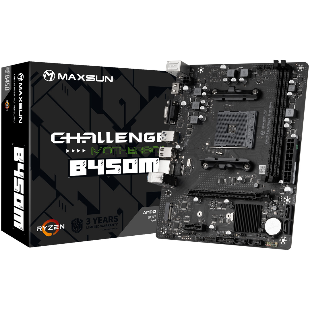 Материнская плата MAXSUN Challenger B450M