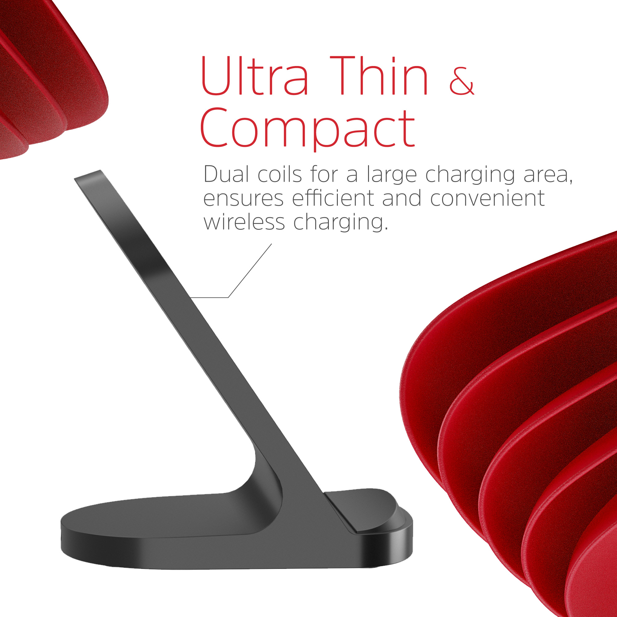 Бездротовий зарядний пристрій ENERGIZER 15W Wireless Charging Stand with Compact & Case-Friendly Design