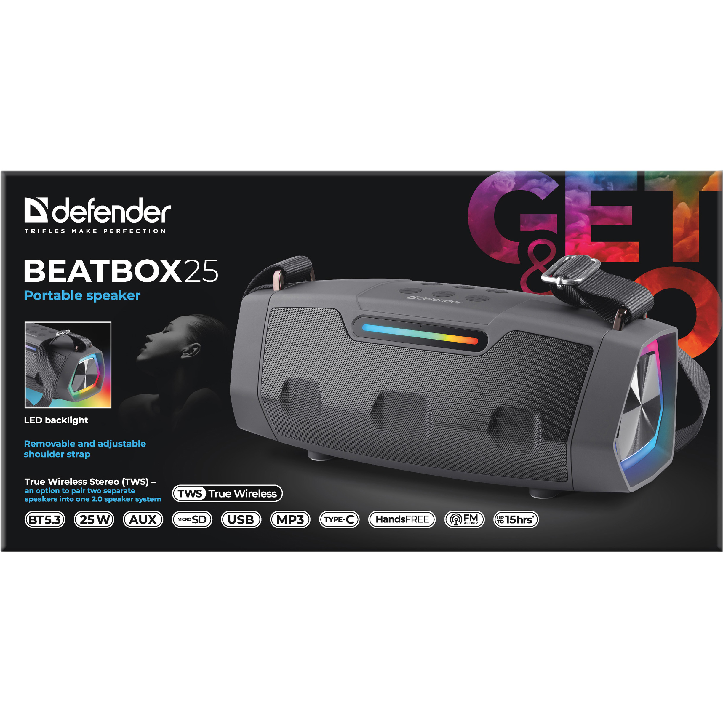 Бумбокс DEFENDER Beatbox 25 (65325)