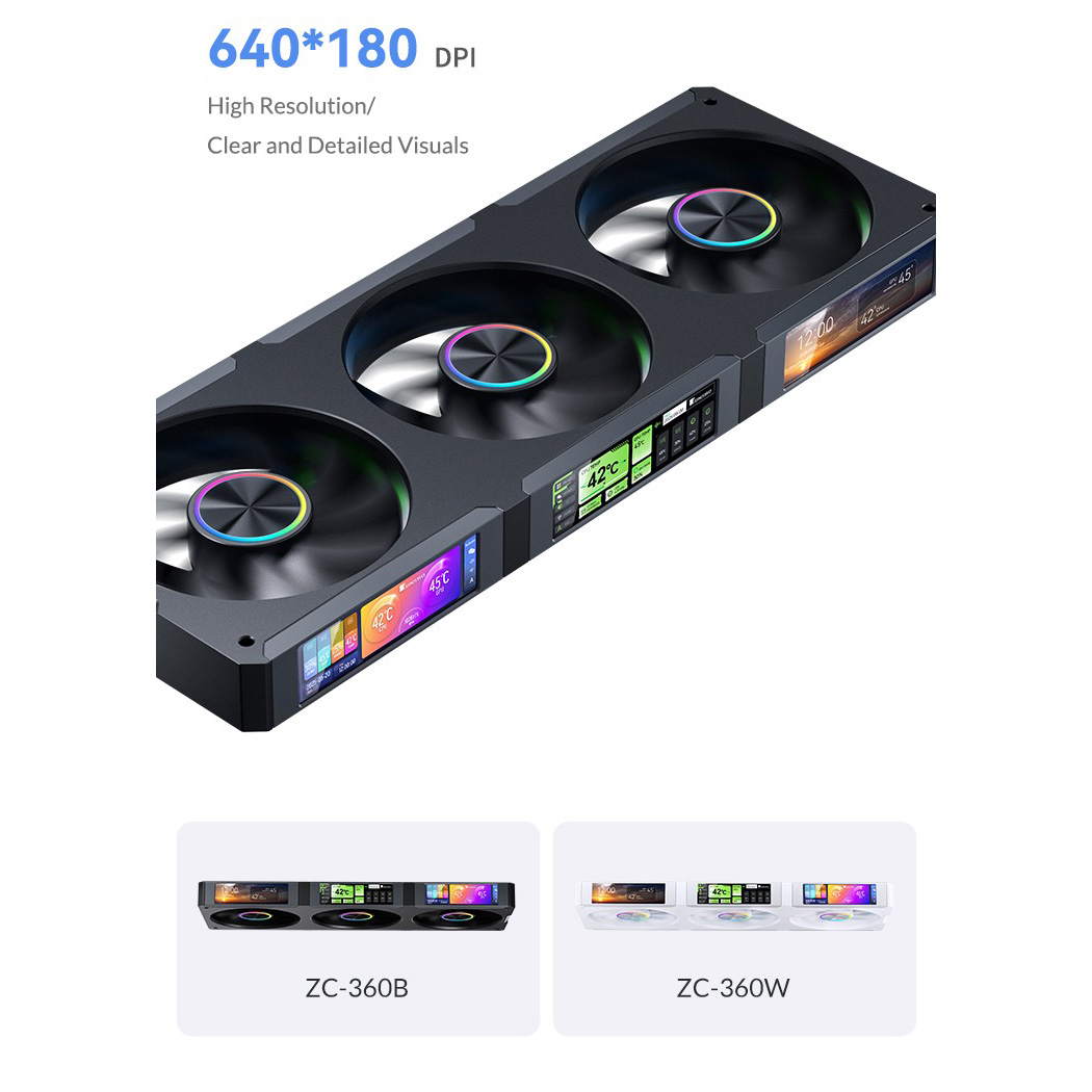 Вентилятор 3-in-1 JONSBO ZC-360B Black