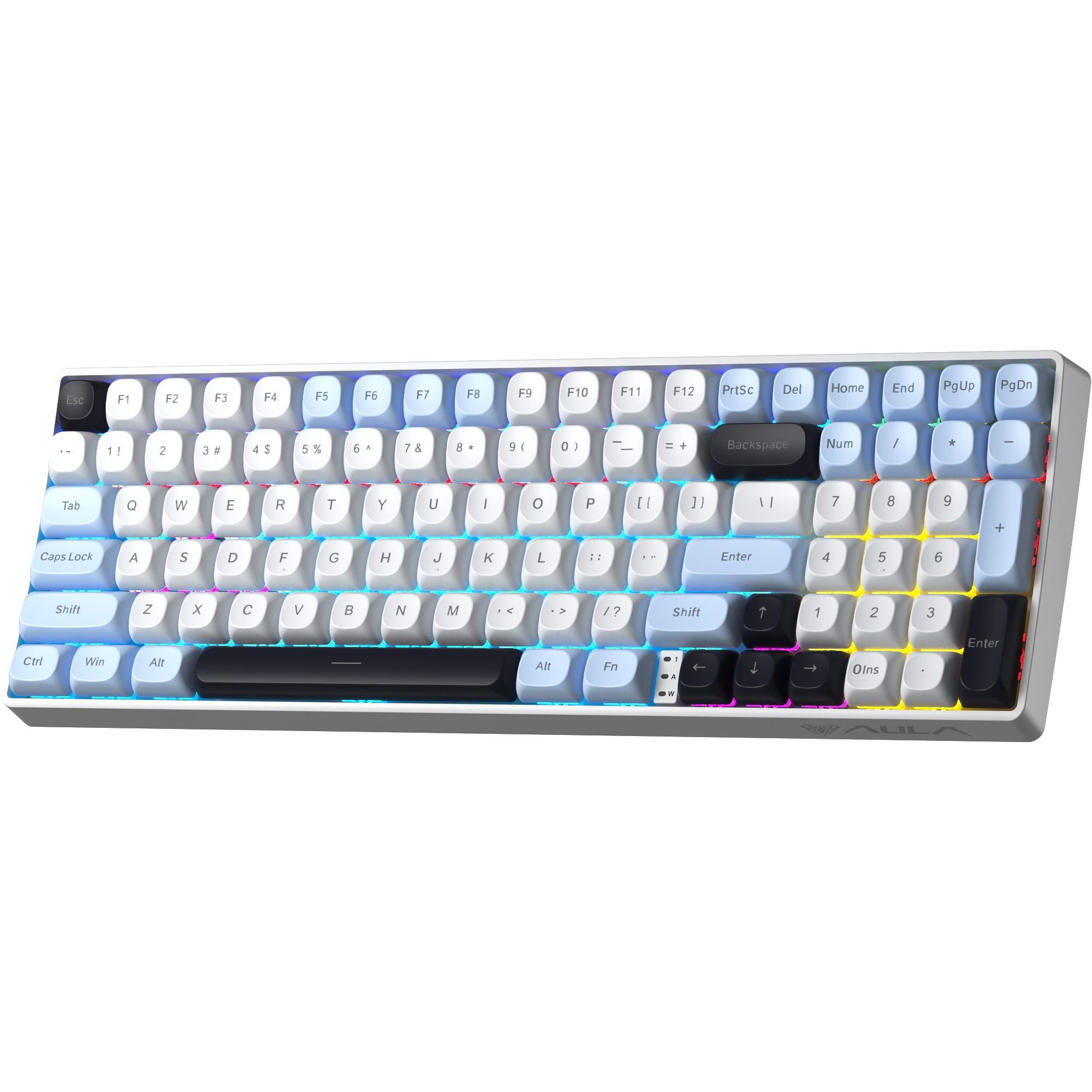 Клавіатура бездротова AULA S100 Pro KRGD Brown Switch White/Black (6948391205755)