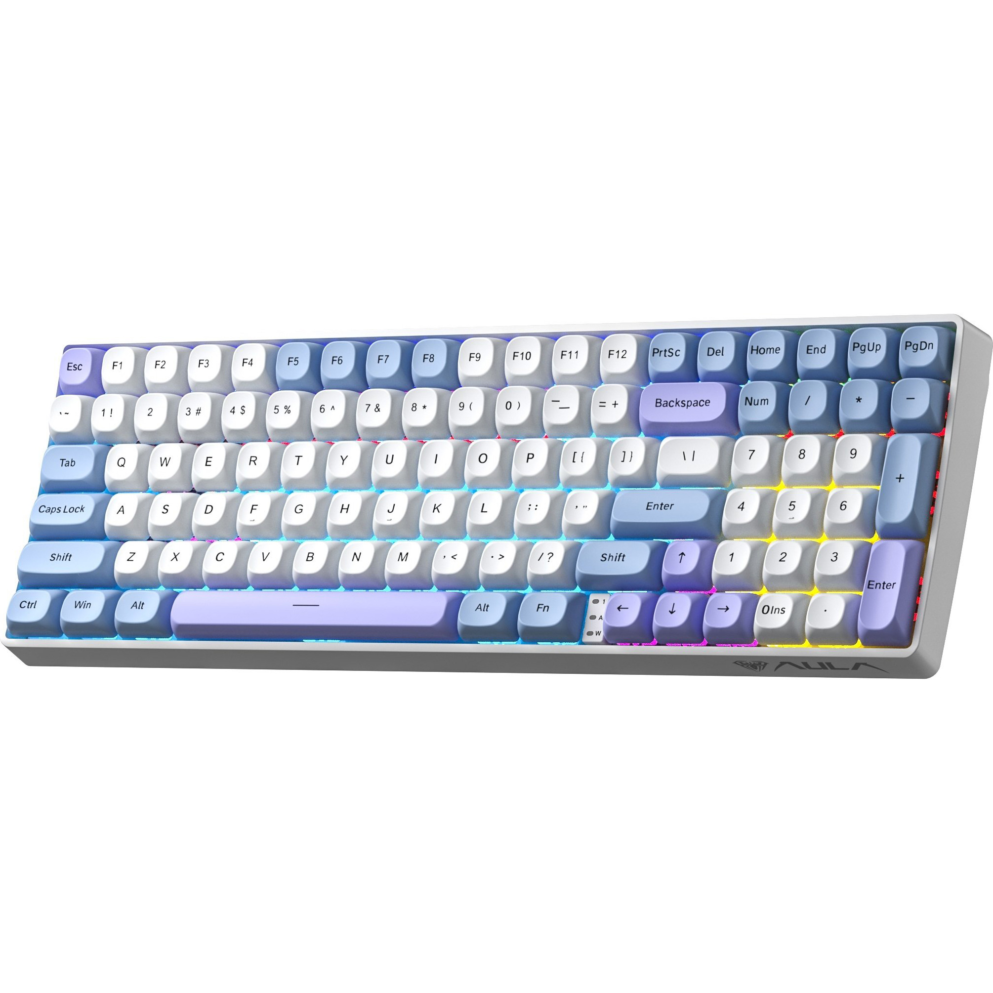 Клавиатура беспроводная AULA S100 Pro KRGD Red Switch White/Blue (6948391205762)