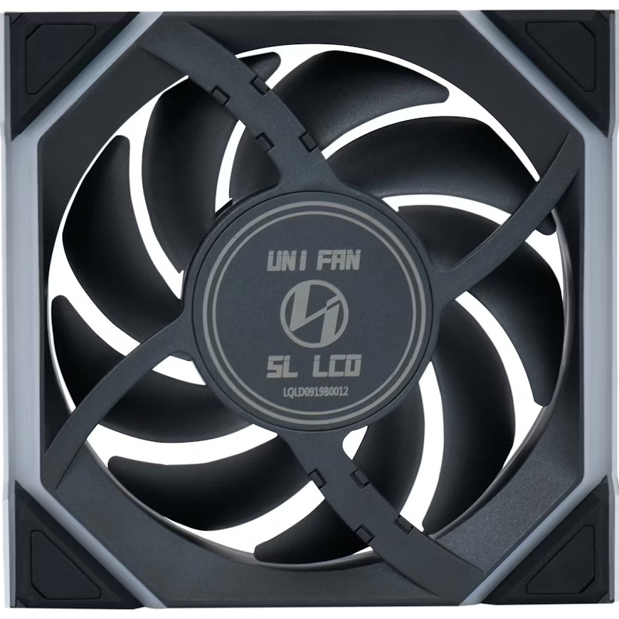 Комплект вентиляторів LIAN LI Uni Fan SL Wireless LCD 120 Reverse Blade Black 3-Pack (G99.12RSLLCD1W3B.00)