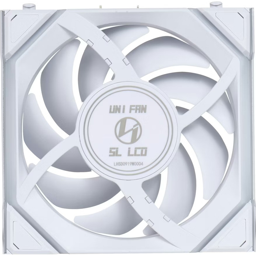 Комплект вентиляторів LIAN LI Uni Fan SL Wireless LCD 120 Reverse Blade White 3-Pack (G99.12RSLLCD1W3W.00)