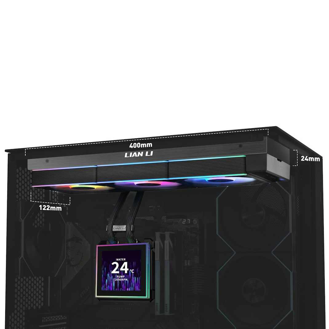 Система водяного охолодження LIAN LI HydroShift II LCD-S 360CL Black (G89.GHS2LCDS36CB.00)