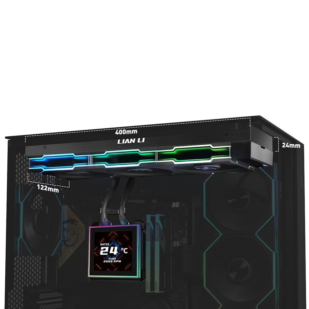 Система водяного охолодження LIAN LI HydroShift II LCD-S 360TL Black (G89.GHS2LCDS36TB.00)