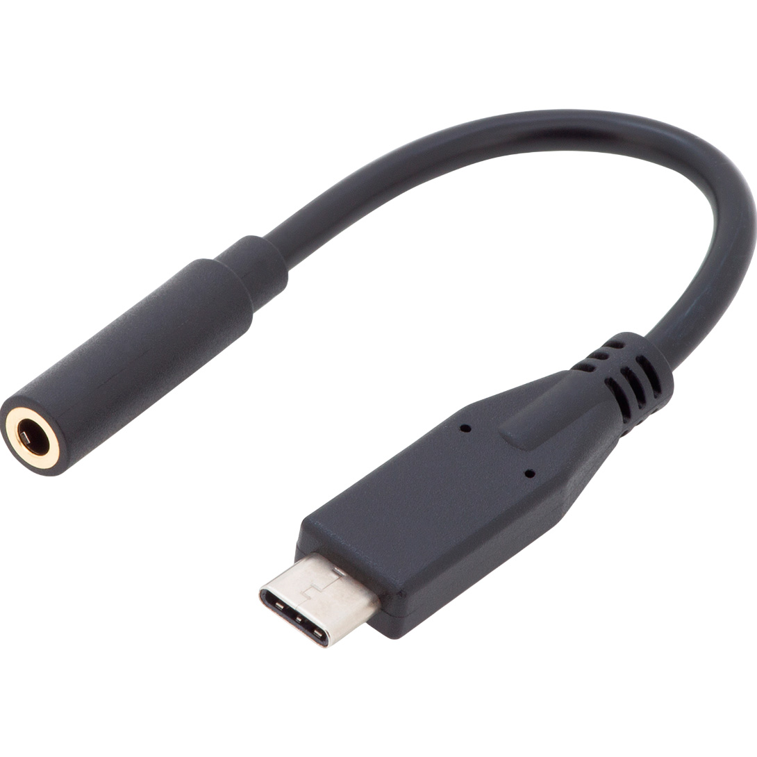 Адаптер DIGITUS USB-C to 3.5mm USB-C to 3.5mm Black (AK-300321-002-S)