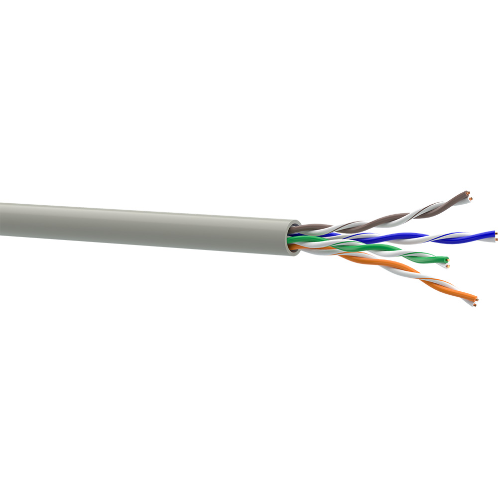 Кабель мережевий ОДЕСКАБЕЛЬ UTP Cat.5e КПВнг-HF-ВП (350) LSZFRZH 4x2x0.50 CU Gray 305м (49264)