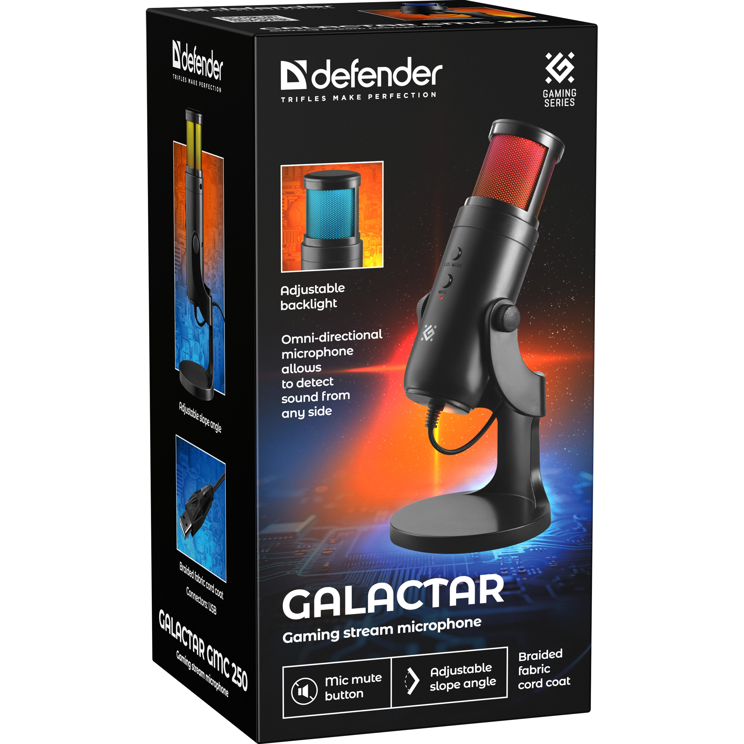 Микрофон для стриминга/подкастов DEFENDER Galactar GMC 250 (64625)