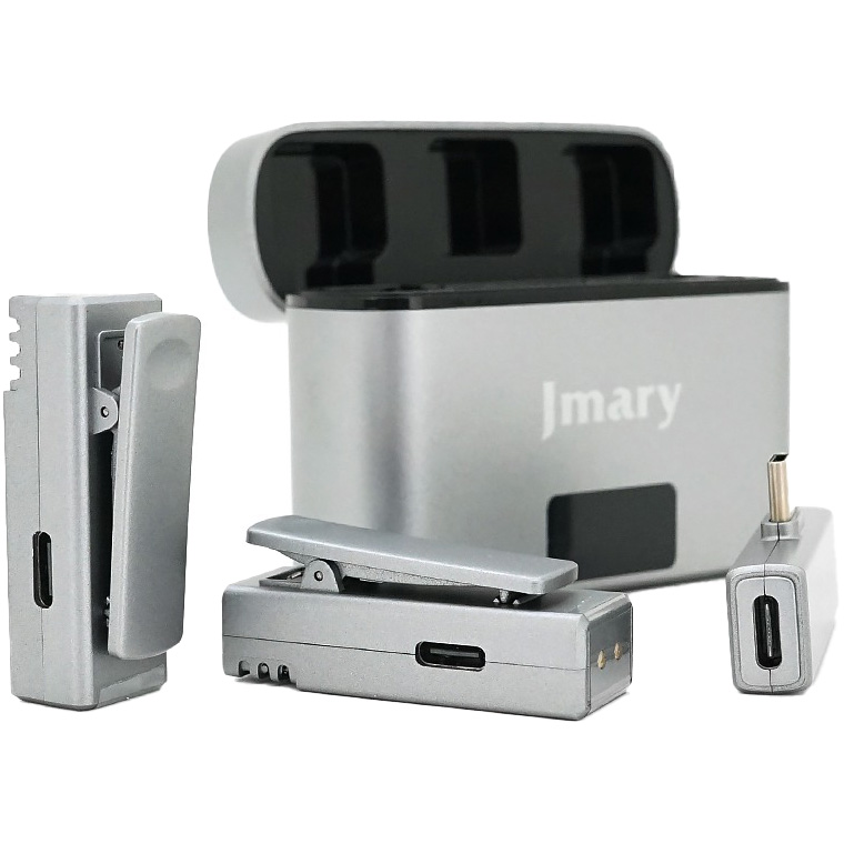 Бездротовий петличний мікрофон JMARY MW-15 2.4G wireless Microphone for Mobile Type-C Silver