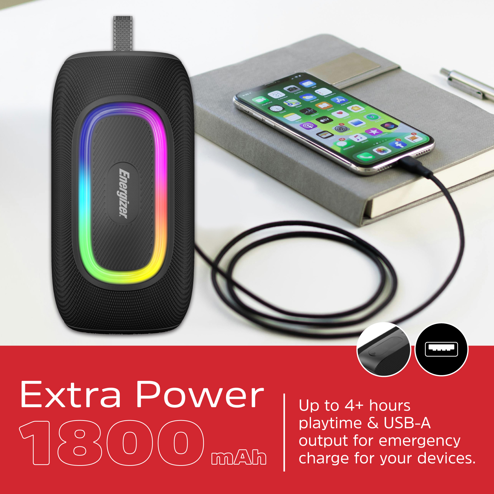 Портативна колонка ENERGIZER BTS163 Black